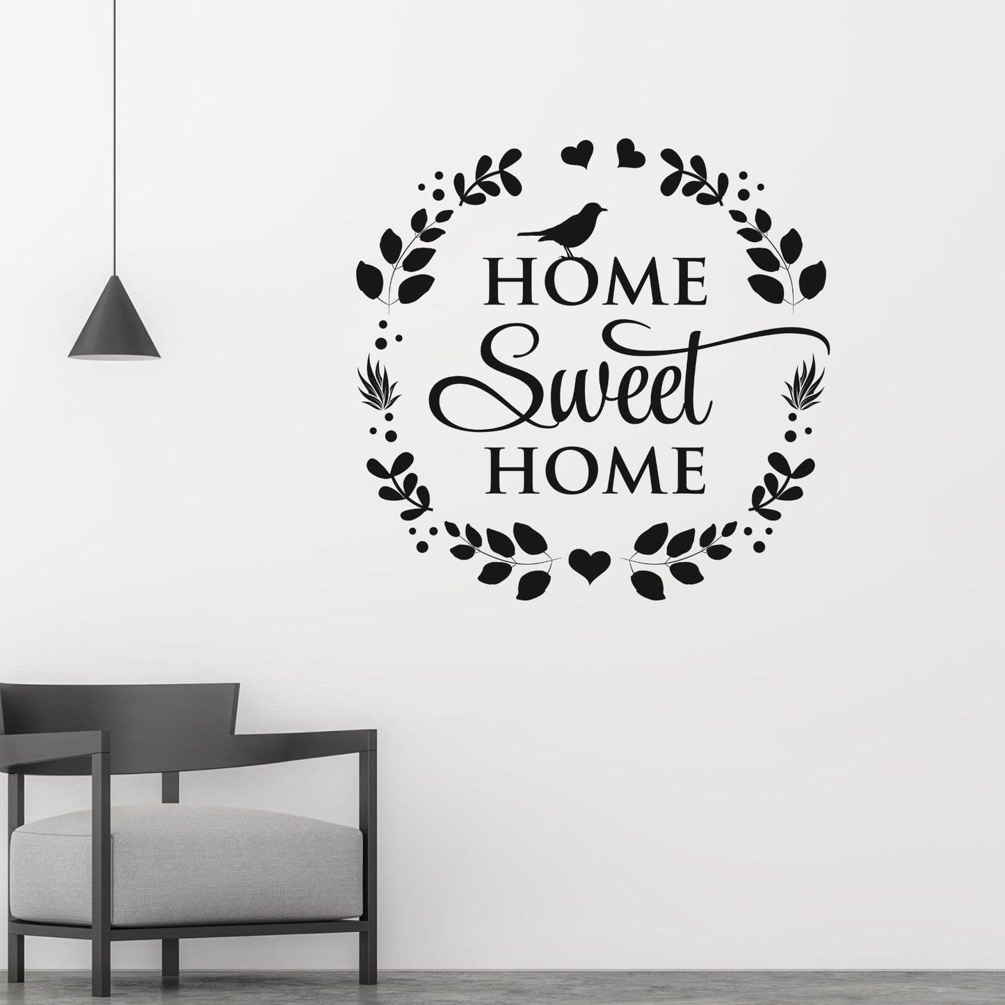 Decor - Home Sweet Home Removable Vinyl Wall Decal - Easy Peel and Stick Wall Art-4