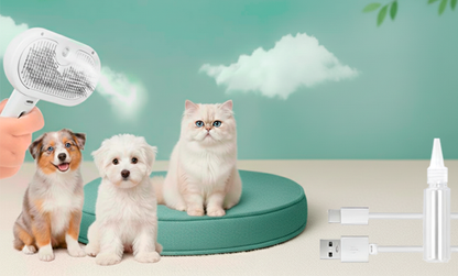 3 In 1 Cat Steam Brush, Pet Steam Brush For Cat Dog Long Short Haired, Pet Spray Hair Removal Comb For Small Animals Shedding & Grooming, Water Mist Spray Brushes With Release Button