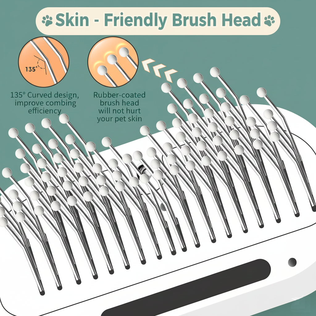 3 In 1 Cat Steam Brush, Pet Steam Brush For Cat Dog Long Short Haired, Pet Spray Hair Removal Comb For Small Animals Shedding & Grooming, Water Mist Spray Brushes With Release Button