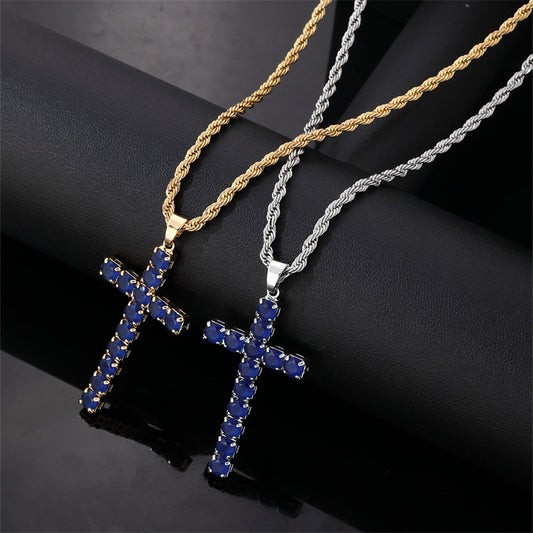 European And American Cross Necklace For Men Hip Hop Necklace
