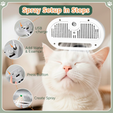 Cepillo de vapor 3 en 1 para gatos, cepillo de vapor para mascotas de pelo largo o corto para perros y gatos