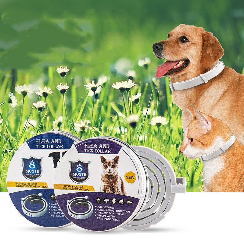 Collar Repelente de Insectos Ajustable para Perros y Gatos
