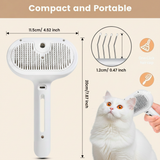 Cepillo de vapor 3 en 1 para gatos, cepillo de vapor para mascotas de pelo largo o corto para perros y gatos