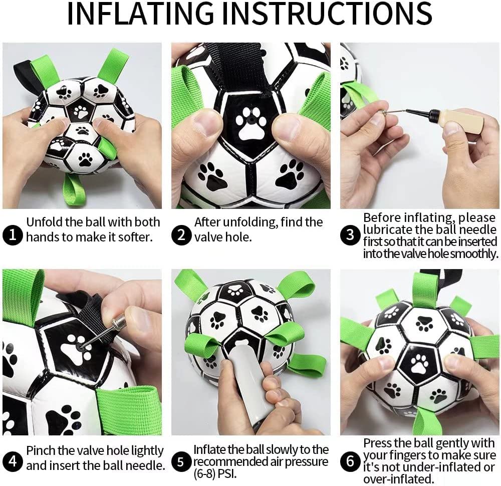 Juguete de fútbol inflable de entrenamiento para perros