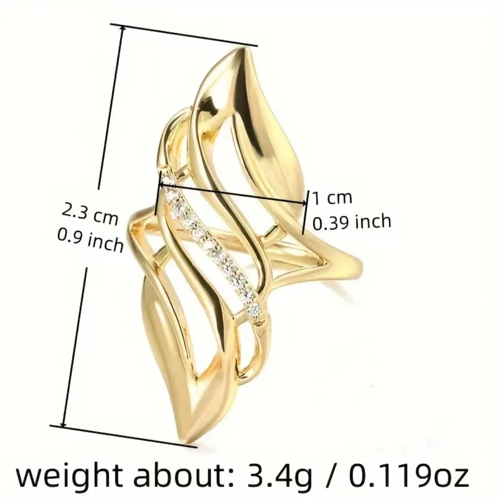 Exaggerated Curve Women's Tail Gold Fashion Unique Ring