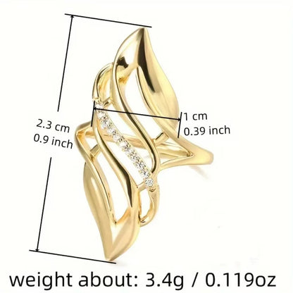 Exaggerated Curve Women's Tail Gold Fashion Unique Ring
