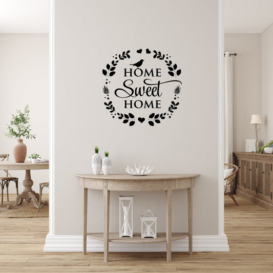 Decor - Home Sweet Home Removable Vinyl Wall Decal - Easy Peel and Stick Wall Art-0