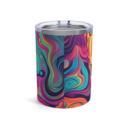 Insulated Tumbler 10oz Vibrant Psychedelic Kaleidoscope Boho Print-1