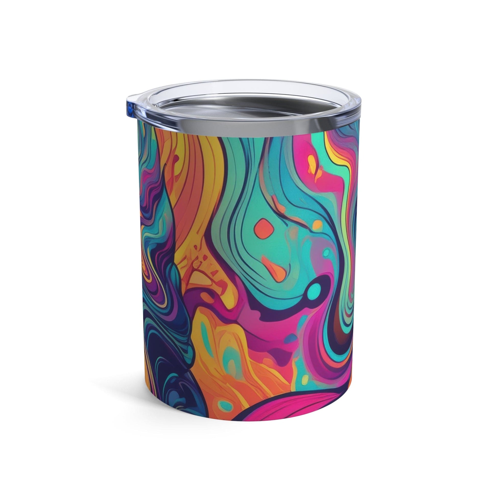 Insulated Tumbler 10oz Vibrant Psychedelic Kaleidoscope Boho Print-3