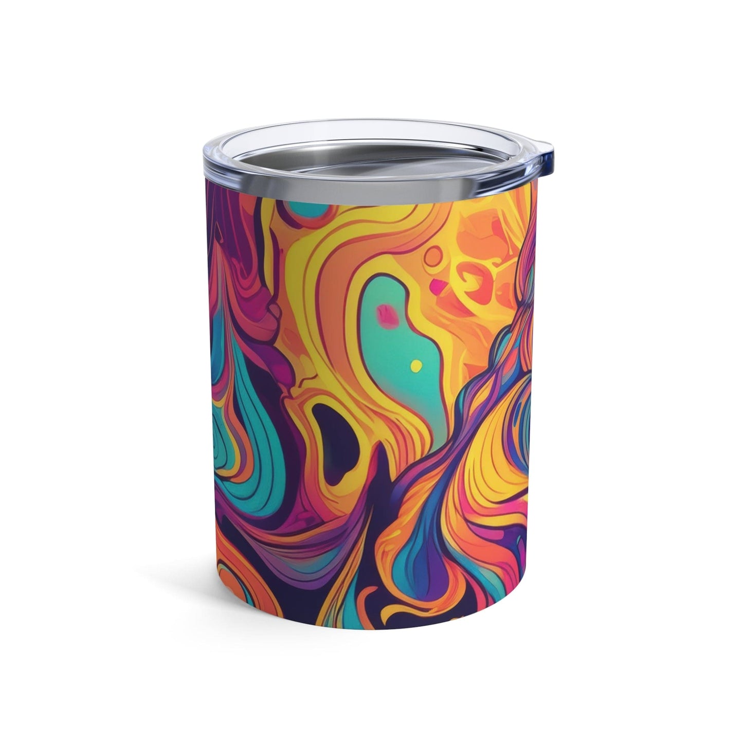 Insulated Tumbler 10oz Vibrant Psychedelic Kaleidoscope Boho Print-2