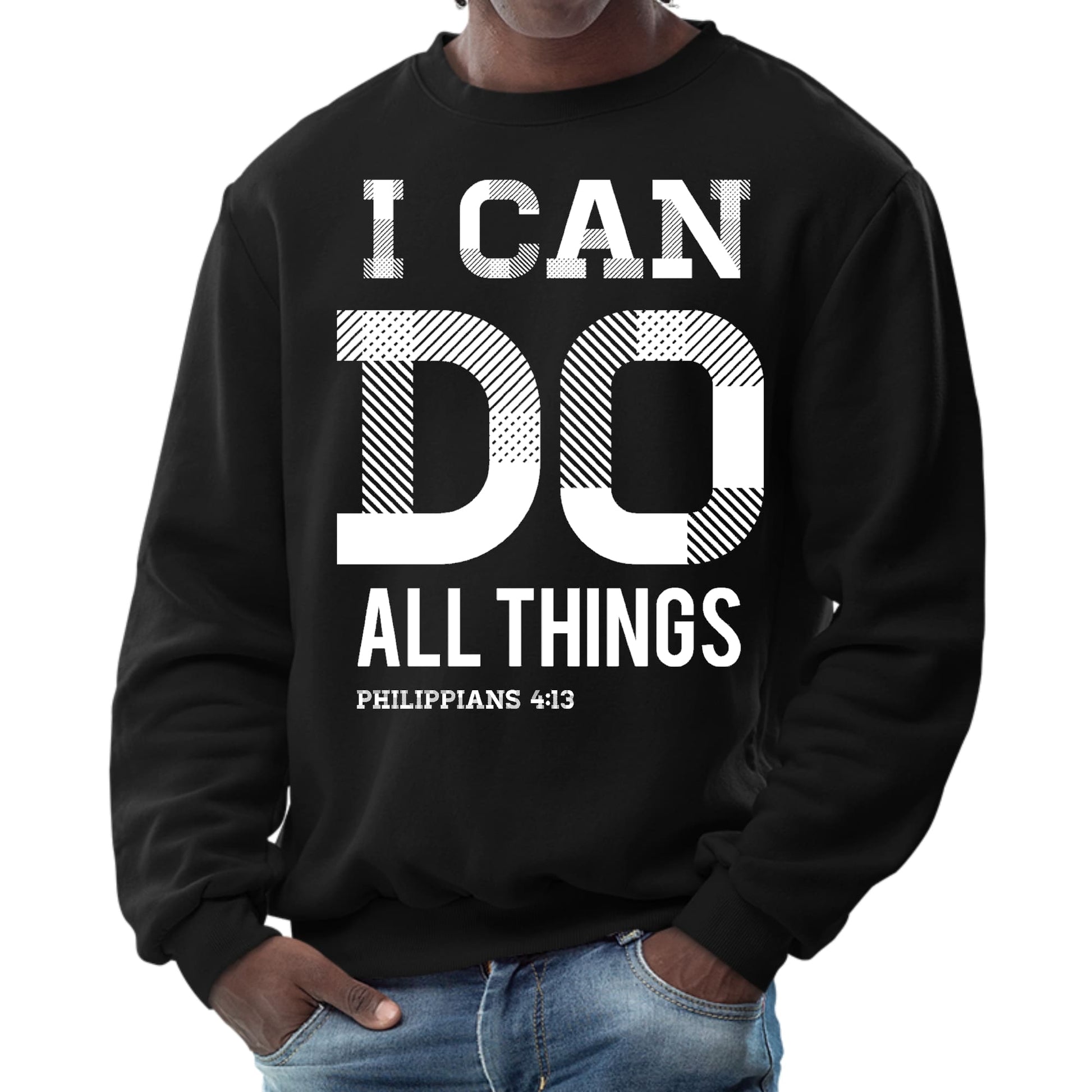 Mens Graphic Sweatshirt - i can do All Things Philippians 4:13-0