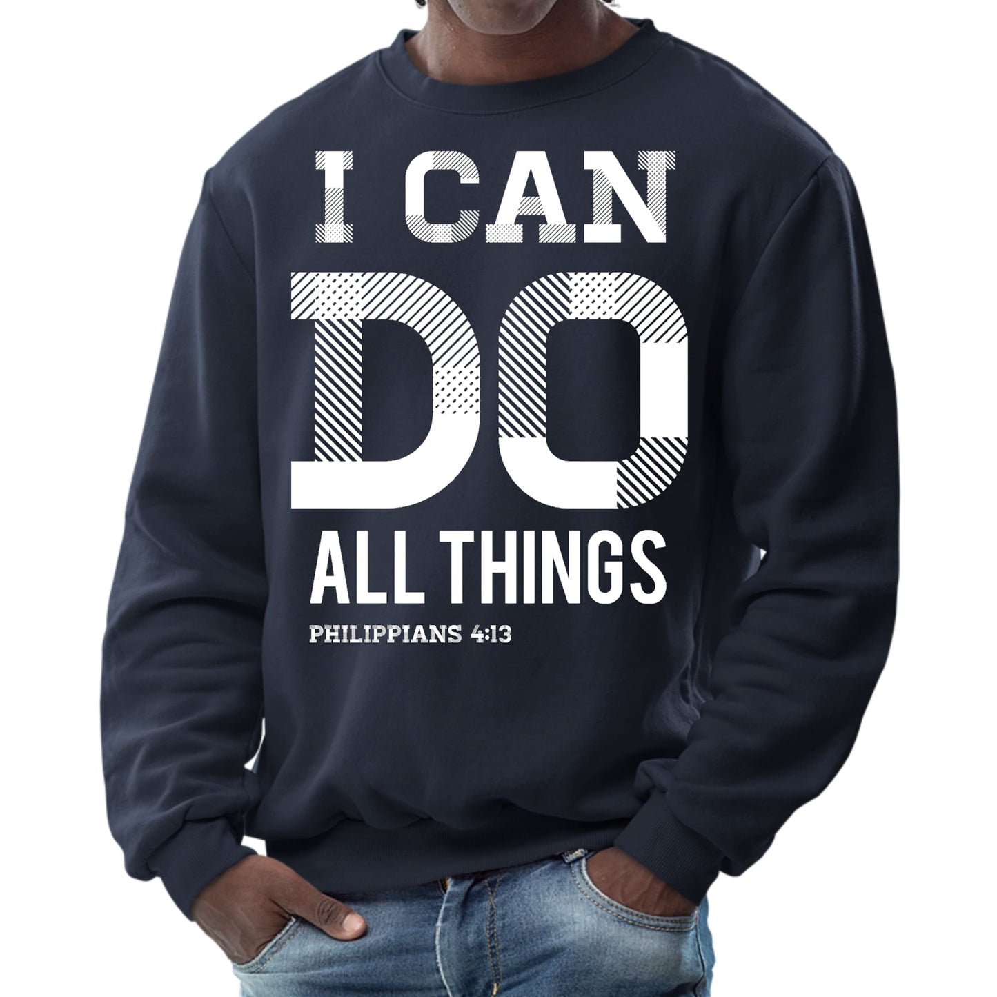 Mens Graphic Sweatshirt - i can do All Things Philippians 4:13-2