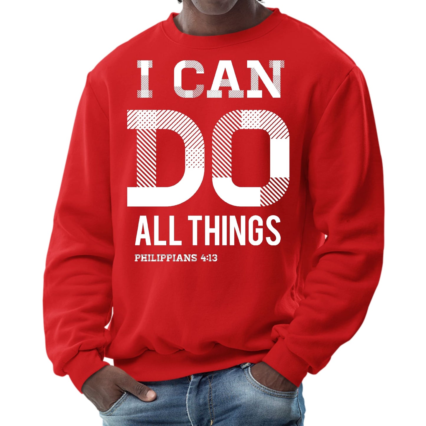Mens Graphic Sweatshirt - i can do All Things Philippians 4:13-1