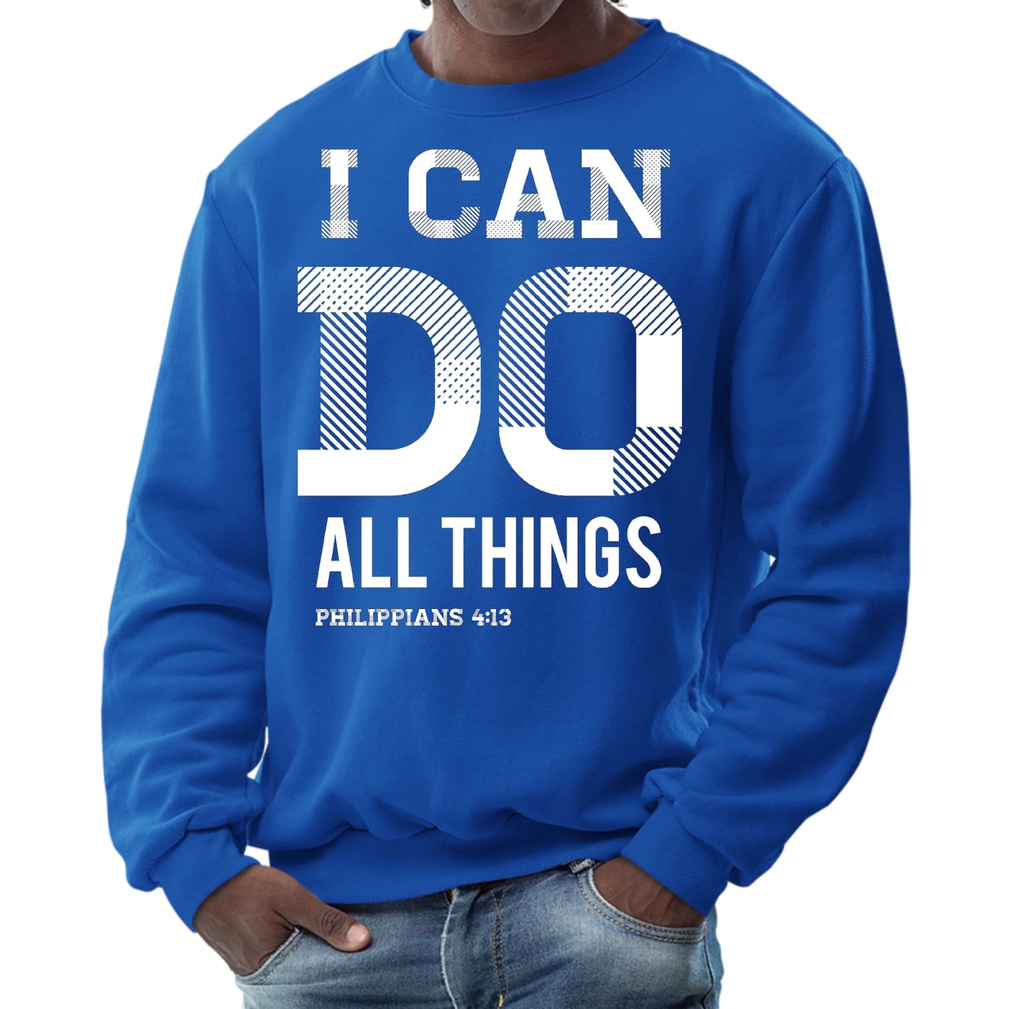 Mens Graphic Sweatshirt - i can do All Things Philippians 4:13-3